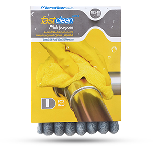دستمال میکروفایبر مخصوص سطوح شیشه و استیل (1 عدد داخل بسته بندی) - پک 1 عددی