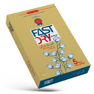 حوله یکبار مصرف جعبه ای برند FastDry با گرماژ 80 - پک 5 عددی